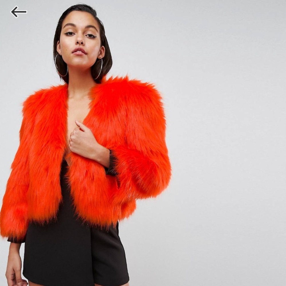 Badass 80s style faux fur jacket